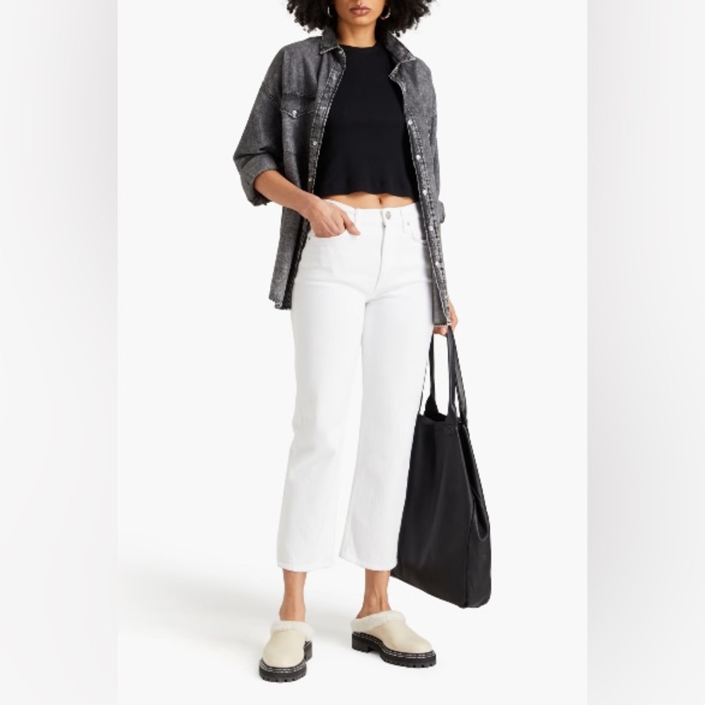 rag & bone White Straight Leg Harlow Jeans 25